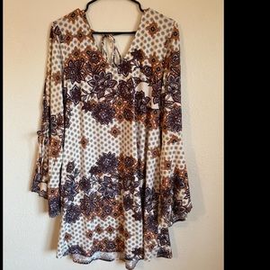 Flowy hippy dress multi color size large